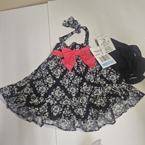 NWT Rare Editions 2piece Baby Sundress Size 3 to 6 Months Baby Girl